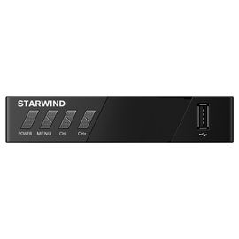  Ресивер DVB-T2 Starwind CT-140 черный DVB-T2/DVB-C/IPTV 