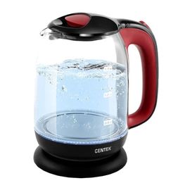  Чайник Centek CT-0034 Black  <Vancouver> стекло, 1.8л, 2200Вт, внутренняя LED подсветка, кнопка 