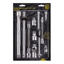  Набор удлинителей BERGER BG2093 1/2" - 1/4" 11 предметов 