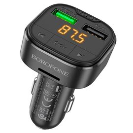  Автомобильный FM-трансмиттер Borofone BC43 QC3.0 BT FM (black) (213533) 