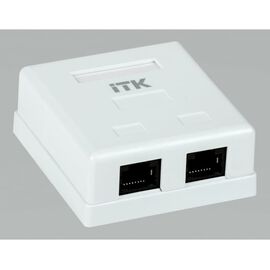  Розетка RJ-45+RJ-45 Generica CS2-1C5EU-22-G открытый монтаж категория 5e, белый 