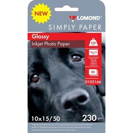  Бумага Lomond Simply 0102166 10x15/230г/м2/50л./белый CIE148 глянцевое для струйной печати 