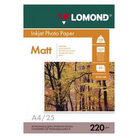  Фотобумага Lomond 0102148 A4/220г/м2/25л./белый матовое/матовое для струйной печати 