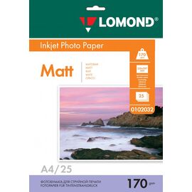  Фотобумага Lomond 0102032 A4/170г/м2/25л./белый матовое/матовое для струйной печати 