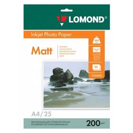  Фотобумага Lomond 0102052 A4/200г/м2/25л./белый матовое/матовое для струйной печати 