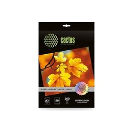  Фотобумага Cactus Prof CS-HGA326050 A3/260г/м2/50л/белый глянцевое для струйной печати 