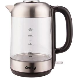  Чайник Domfy DSM-EK401 1.8л. 2200Вт черный/прозрачный (стекло/пластик) 