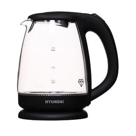  Чайник Hyundai HYK-G1001 1.7л. 2200Вт черный (корпус: стекло) 