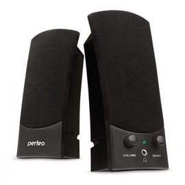  Perfeo колонки "UNO" 2.0, мощность 2х3 Вт (RMS), чёрн, USB  (PF-210) 