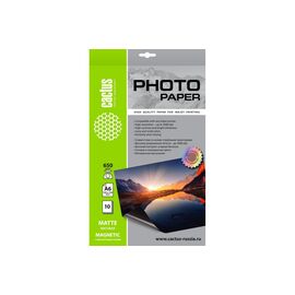  Фотобумага Cactus CS-MMA665010 A6/650г/м2/10л/белый матовое/магнитный слой для струйной печати 
