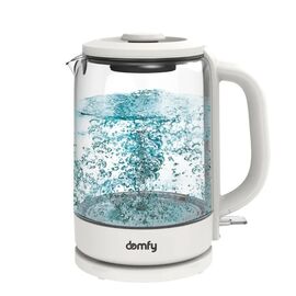  Чайник Domfy DSW-EK304 1.7л. 2200Вт белый (стекло/пластик) 