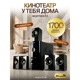  Акустическая система ELTRONIC 30-89  5.1 (черная) 