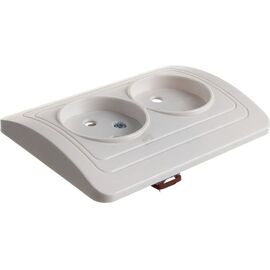  Розетка SMARTBUY Марс SBE-02w-10-S2-N-c скрытая установка, 2-местная без заземления 10А белая, керамика 1/10 