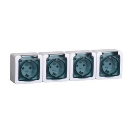  Розетка IEK РСб24-3-ГПБд Гермес Plus (ERMP42-K03-16-54-EC) 4м с з/к о/у IP54 дымчатый 