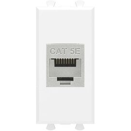  Компьютерная розетка DKC Avanti 4400761 RJ-45 без шторки модульная кат.5е экранированная Белое облако 1 модуль 