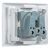  Розетка EKF E2MR16-028-10, 45х45 2 модуля, с заземлением, белая, пря мая 
