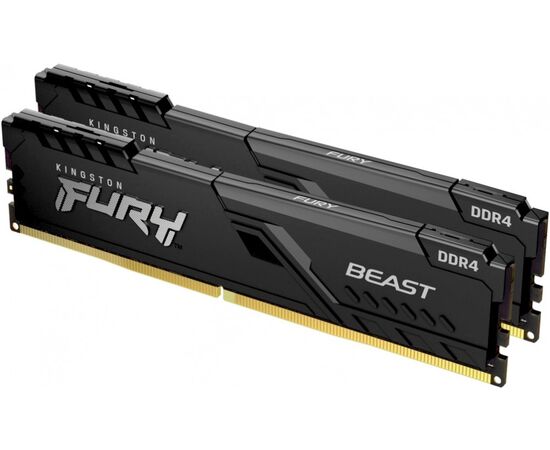  RAM Kingston 32GB (2x16Gb) DDR4-3200 PC4-25600 Fury Beast Black KF432C16BB1K2/32 