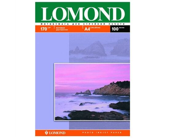  Фотобумага Lomond 0102006 A4/170г/м2/100л./белый матовое/матовое для струйной печати 