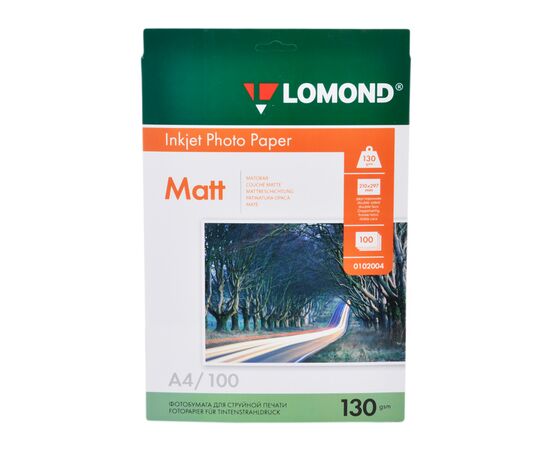  Фотобумага Lomond 0102004 A4/130г/м2/100л./белый матовое/матовое для струйной печати 