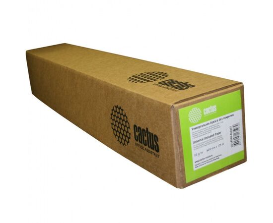  Бумага Cactus CS-LFP80-914457 36"(A0) 914мм-45.7м/80г/м2/белый CIE171% для струйной печати втулка:50.8мм (2") (упак.:1рул) 