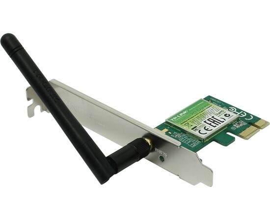  TP-LINK TL-WN781ND, Wi-Fi PCI-E Адаптер, 150Mbps, Atheros, 1T1R, 2.4GHz, 802.11n/g/b, 1 detachable antenna 