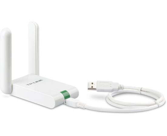  TP-LINK TL-WN822N, Wi-Fi USB Адаптер, 300Mbps High Gain (высокого усиления), Atheros, 2T2R, 2.4GHz, 2x2 MIMO, elegant desktop housing, USB extension cable, 2 fixed antennas 