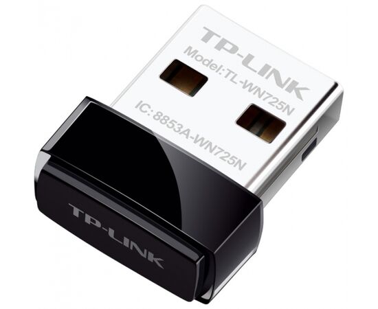  TP-LINK TL-WN725N, Wi-Fi USB Адаптер, 150Mbps, Nano Size, Realtek, 2.4GHz, 802.11n/g/b, QSS button, autorun utility 