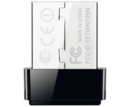  TP-LINK TL-WN725N, Wi-Fi USB Адаптер, 150Mbps, Nano Size, Realtek, 2.4GHz, 802.11n/g/b, QSS button, autorun utility 
