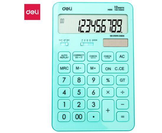  Калькулятор настольный Deli Touch EM01531 голубой 
