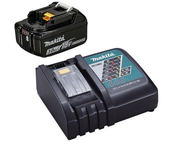  Батарея аккумуляторная Makita BL1830B 18В 3Ач Li-Ion (ЗУ в компл.) (191A25-2) 