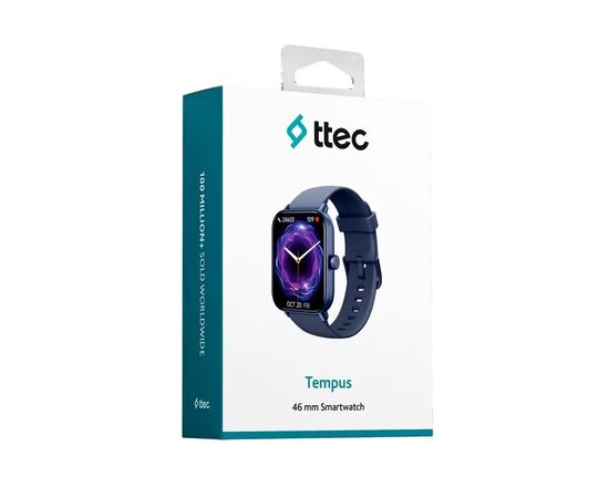  Smart-часы TTEC Tempus 46mm (2SW01M) TFT Screen Regtangular Casing Smart Watch Deep Blue 