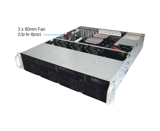  Корпус Ablecom CS-R25-41P CS-R25 with 12G HDD BP and 550w RPS 