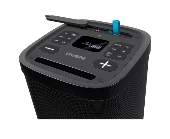  Портативная акустика SVEN PS-950, черный (160 Вт, TWS, Waterproof(IPx4), Bluetooth, FM, USB, microSD, LED-дисплей,8800мА*ч) 