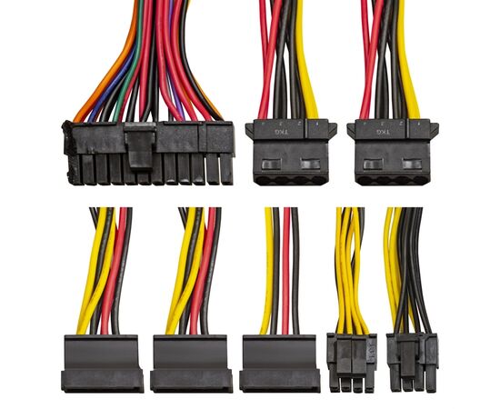  Блок питания ExeGate F350AS EX292231RUS 350W (Flex ATX, for ITX case, APFC, КПД 80проц. (80 Plus), 4cm fan, 24pin, (4+4)pin, PCI-E, 3xSATA, 2xIDE) 