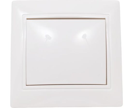  Выключатель SMARTBUY Венера SBE-01w-10-SW1-0-c скрытая установка, 1-клавишный 10А белый, керамика 1/10 