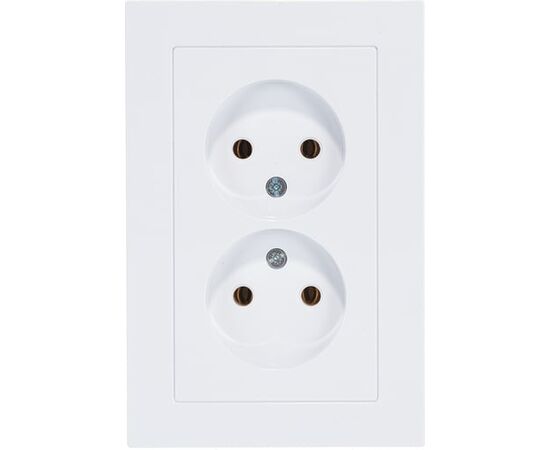  Розетка Systeme Electric Atlasdesign ATN000120 2-м С/У 16А IP20 без заземл. в сборе бел. 1/15/90 