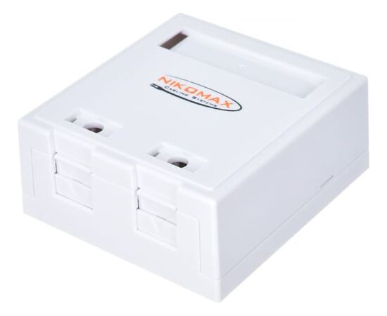  Розетка RJ-45+RJ-45 NIKOMAX NMC-WO2UD2-FT-ST-WT открытый монтаж категория 5e, белый 