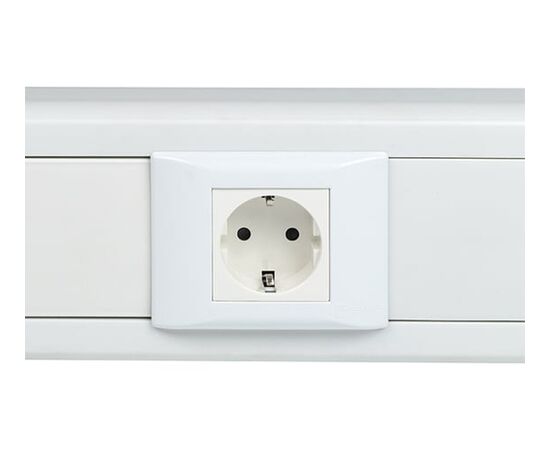  Розетка EKF E2MR16-028-10, 45х45 2 модуля, с заземлением, белая, пря мая 